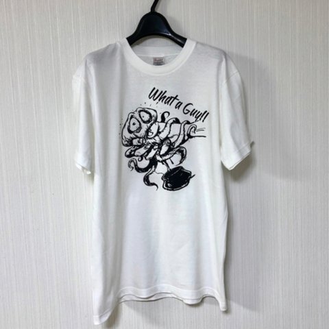 Ｍサイズ新品    オクトパス Ｔシャツ  シルクスクリーン ハンドメイド