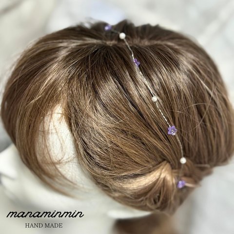 【送料無料】3way ヘッドドレス　ウェディング　成人式　卒業式　入学式　花　お呼ばれヘア　ヘアアクセサリー