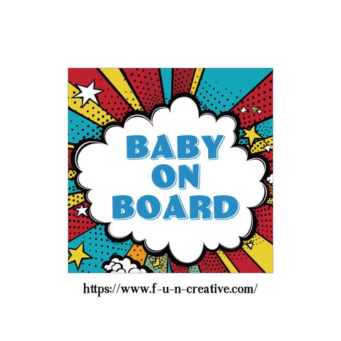 全8色 マグネット アメコミ風 BABY ON BOARD