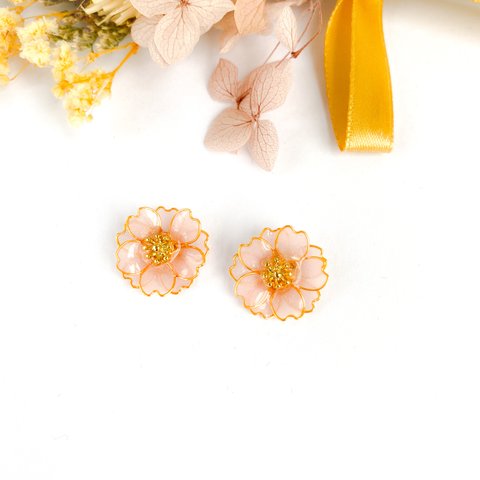 シンプル✨桜　ピアス　イヤリング