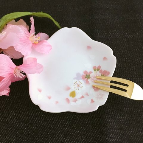 桜色♡さくら咲く サクラ尽くし 小皿 ミニプレート 桜の春ピンク色