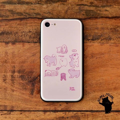 犬のiPhone15 iPhone 15 Pro Max スマホケース ピンク