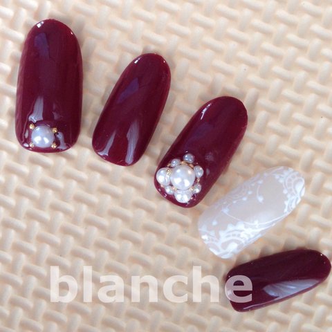 blanche★限定数✳︎パールビジューネイル