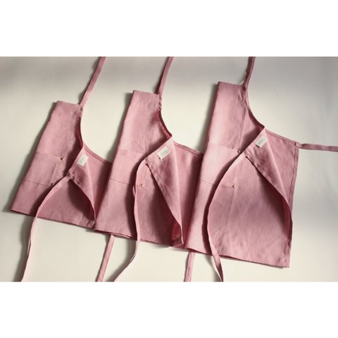 リネンエプロン 【 Standard kids apron 】 Smoky pink S,M,L