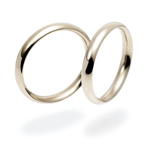 鍛造の結婚指輪・ペアリング《オーダーメイド》マーキス 鏡面 3.0mm｜Pt950・K18【送料無料】