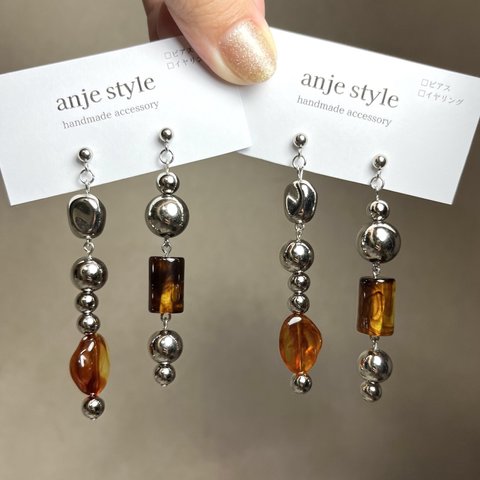 べっ甲🤎ｱｼﾒ × ｼﾙﾊﾞｰﾋﾟｱｽ