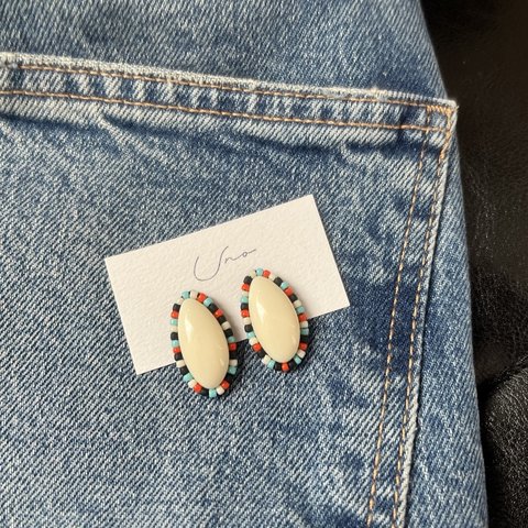 夏色♡oval beads ピアス・イヤリング