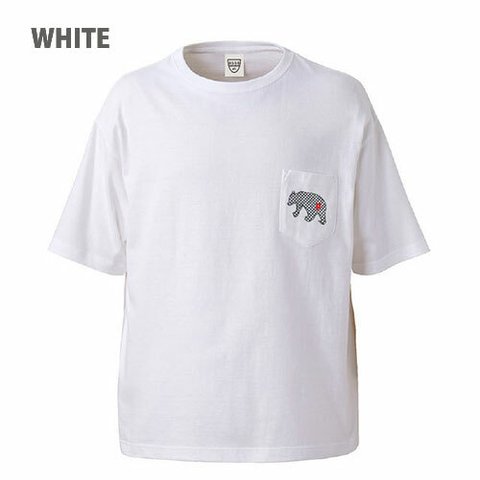 熊さんワッペン | ゆったりビッグシルエットTシャツ|BEAR WAPPEN PT