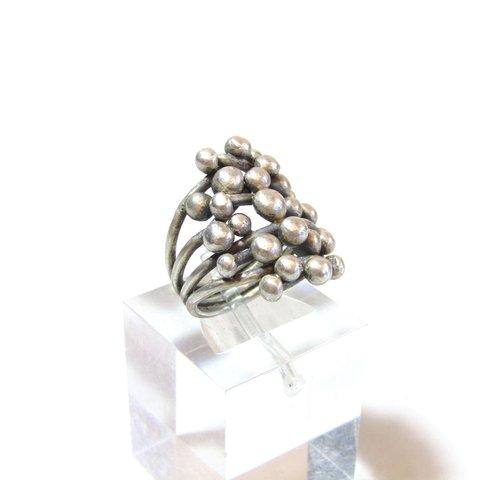 Vintage Karen silver ball design ring