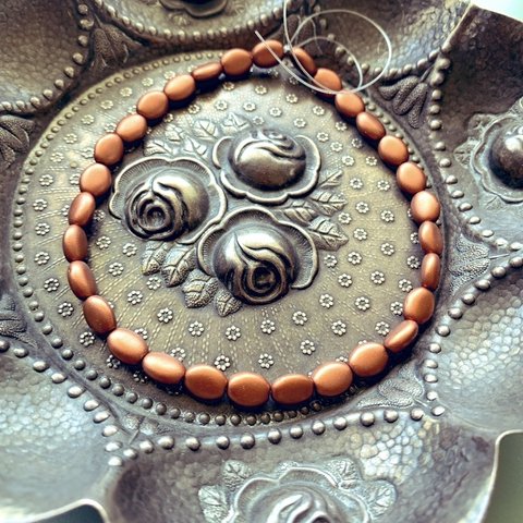 SALE【1連30コセット】#czech beads#チェコビーズoval8✖️6㍉ copper 