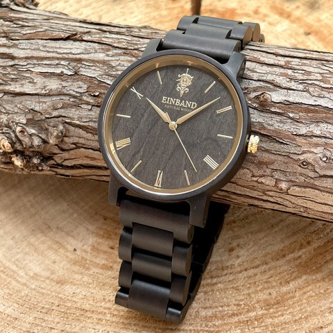 EINBAND Reise SandalWood & Gold 40mm 木製腕時計 ウッドウォッチ