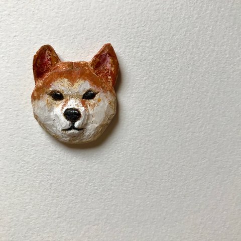 【展示品】柴犬ブローチ(赤柴)