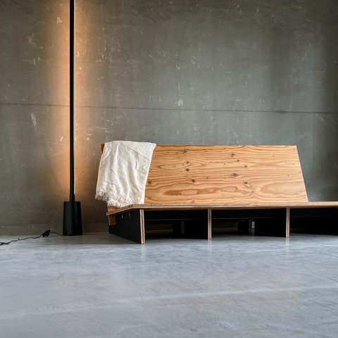 sofa "book"1660mm×700mm ローソファ　３人掛け　シンプル　ゆったり