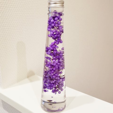 癒しのハーバリウム(ペッパーベリーバイオレット)　大瓶