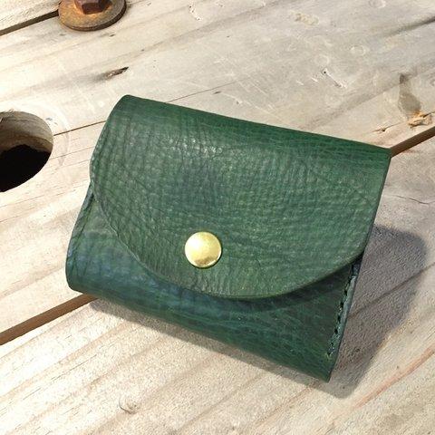 《SALE》ミニマルウォレット(グリーン) コンパクト財布 小さい手のひらサイズ