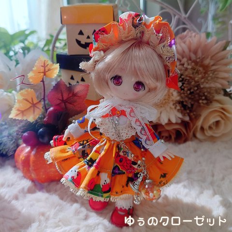 【オビツ11服】ハロウィン③ヘッドドレスタイプ  全2カラー オレンジ
