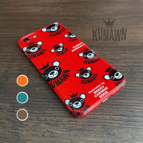 iPhoneケース『KUMAWN / クマウン』スマホケース・ハードタイプ・側面プリント・イラスト・クマ・可愛い