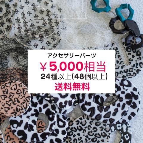 【5,000円相当】 HAPPY BAG//2024 数量限定 アクセサリーパーツ ハンドメイドパーツ パーツ アクセサリー ハンドメイド 1ペア保証 24種類以上 48個 H-01