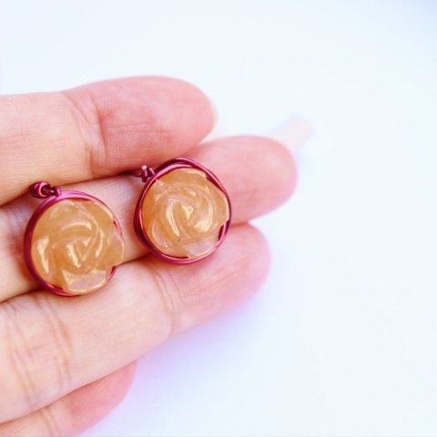 Orange　Rose　Wire　ピアス／イヤリング