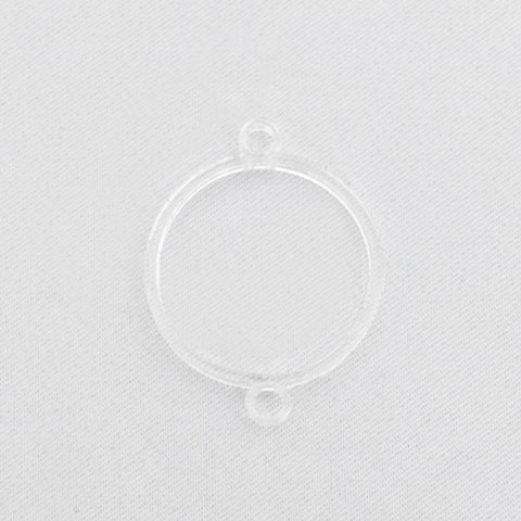 【レジン】アクリル空枠 円形両カン 《2個入り》