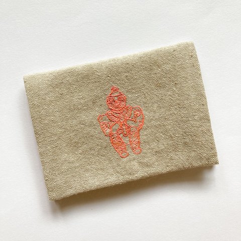 刺繍 ティッシュケース 合掌土偶