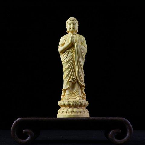 仏陀彫刻  阿弥陀如来 仏師で仕上げ品 極上品 木工細工 開運風水