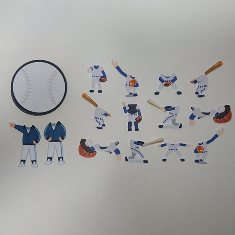 野球・ソフトボール★色紙・寄せ書き用シール12枚セット