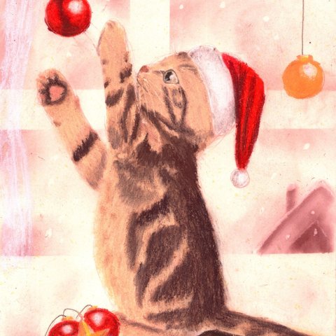 【原画】クリスマスの準備にゃん