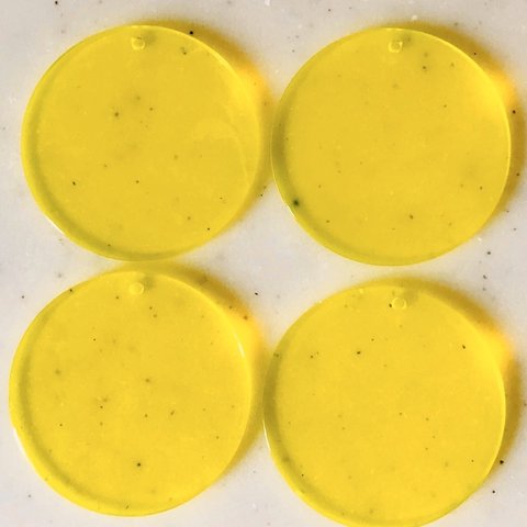 Neon Yellow Circle Pendant Tops