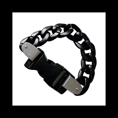 【GOTTU_chain@belt.BK ブレス。】ブラック 黒 チェーン ブレスレット 太チェーン メンズ いかつい カッコイイ ストリート ピープス パンク ロック Y2K 個性的 ユニセックス