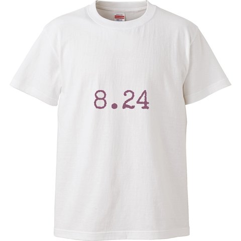 ユニセックスTシャツ【8月24日生まれ｜ホワイト】カラーストロロジー (誕生色) バースデーカラー