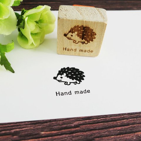 【文字変更可能】  ハリネズミの　hand made はんこ♪