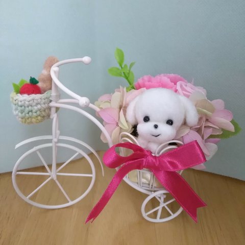 【ご依頼品】自転車フラワーアレンジ🌹&鯉のぼり🎏マルチーズちゃん