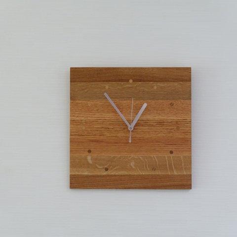 (2705)無垢の楢材を使った掛け時計★オイル仕上げ