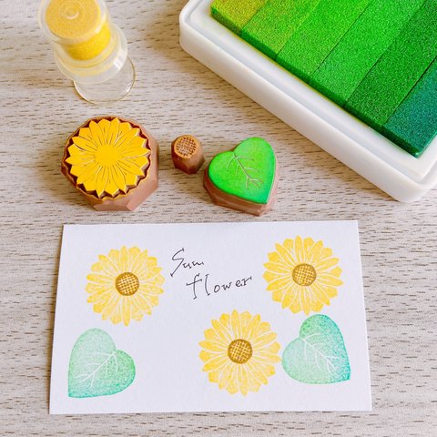 Sunflower　大きなひまわりはんこ