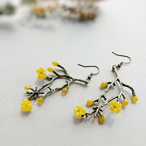 小枝のピアス&イヤリング🍂