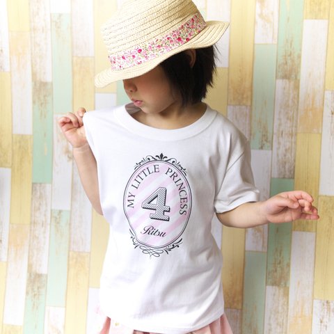  [名入れOK]プリンセス ミラー お名前 Tシャツ 誕生日 シンデレラ 白雪姫_T006