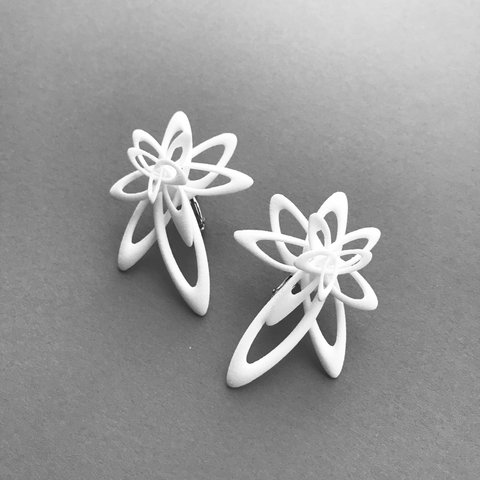 Lattice Earrings White ラティスピアス・イヤリング　ホワイト