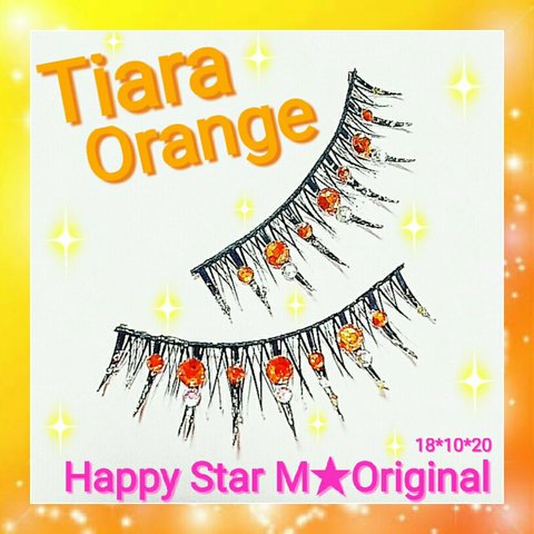 ❤★Tiara Orange★partyまつげ ティアラ オレンジ★送無料●即買不可