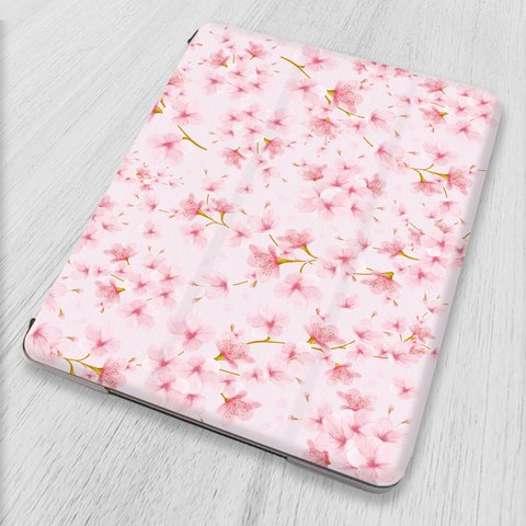 軽量♪『満開の桜』 iPadケース　タブレット mini5 iPadmini6　iPad10.2 第7世代 第8世代 第9世代 Air4 Pro 11 12.9 第4世代 手帳型ケース 春 サクラ