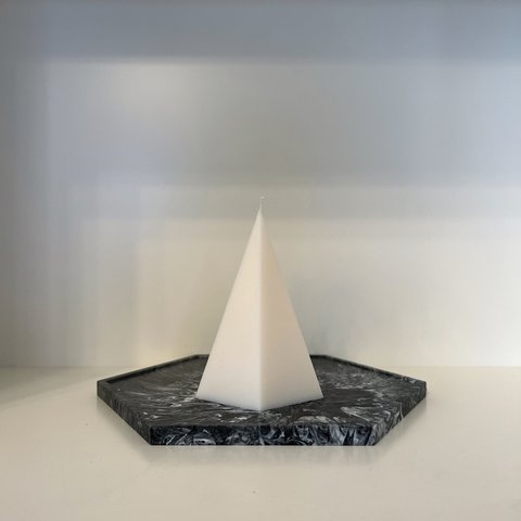 #19 pentagonal pyramid candle