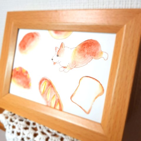 手描き『🍞ふわもちコーギーぱん🍞』イラスト🎵