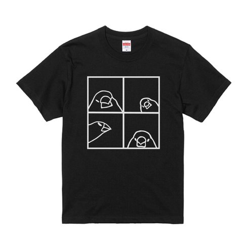 文鳥Tシャツ  「文鳥マンション」 【受注生産】