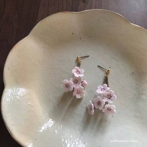 【受注制作】桜のピアス〈イヤリング 〉