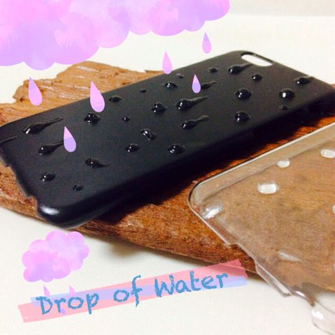 ”水滴” iPhoneケース/カバー"Drop of Water"BLK＊iPhone6S/6のみ