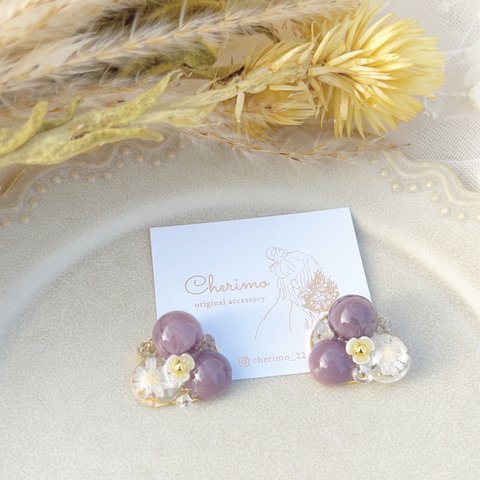 FLEUR DROP♡ドライフラワー イヤリング ピアス