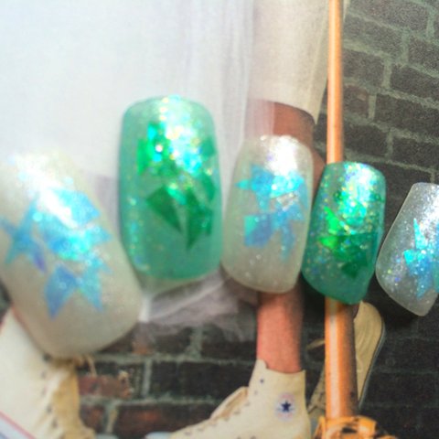 オーロラgreennail☆*。