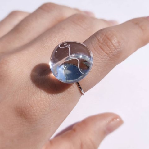 Drawing. 　【Glass ring】【size free】