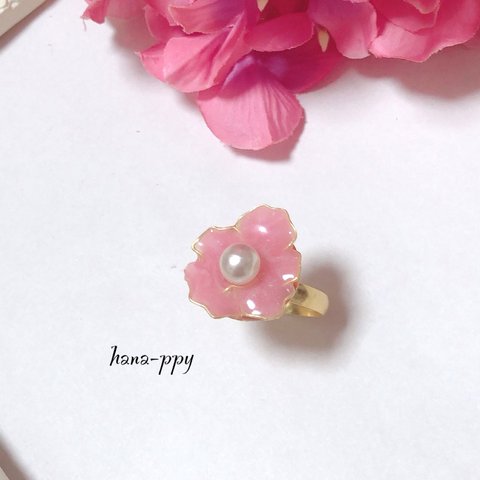 marble wire flower ring