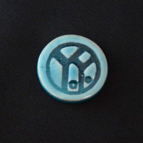 YOYO印 クリスタル陶器「YOYOくん」トルコ・ブルー釉